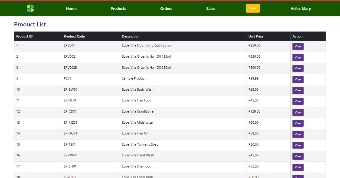 Product List